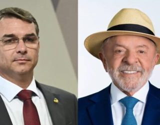 Flávio Bolsonaro e Lula da Silva - Foto Agência Brasil