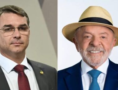 Flávio Bolsonaro e Lula da Silva - Foto Agência Brasil