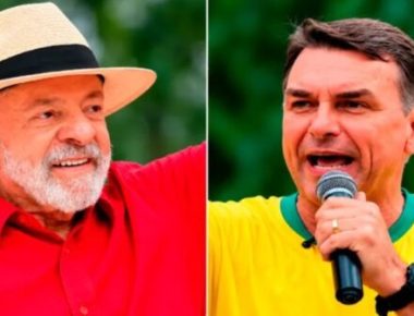Lula e Flávio Bolsonaro - Foto Reprodução