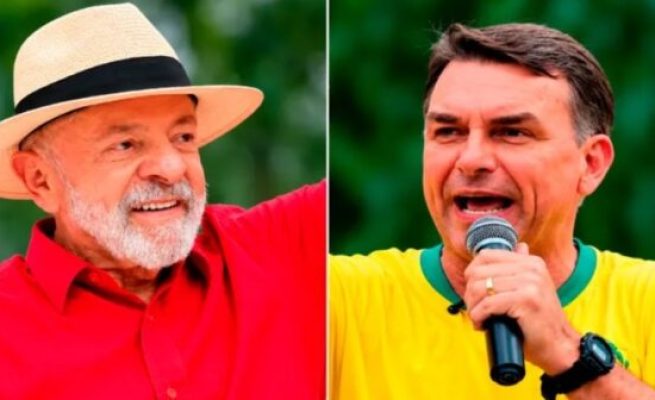 Lula e Flávio Bolsonaro - Foto Reprodução