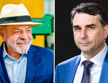 Lula e Flávio Bolsonaro - Foto Ricardo Stuckert-PR-Agência Senado